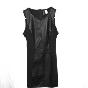 Fax leathered mini dress